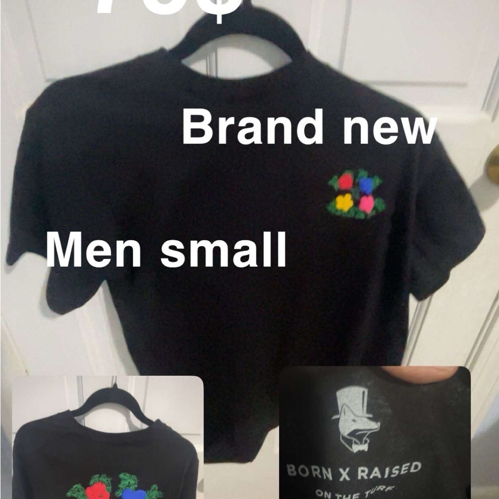 BORN X RAISED Black Tee with White Graphic